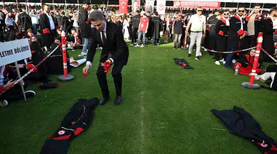 Gazze'deki üniversiteler için mezuniyet cübbesi bırakıldı