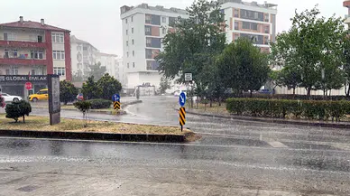  Trakya'da dolu yağışı etkili oldu