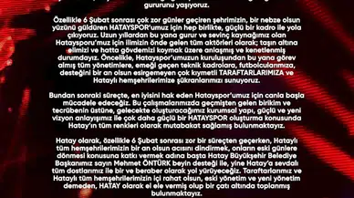 Belediye Başkanı Öntürk ve Kulüp Başkanı Tazearslan'dan Hatayspor için güç birliği