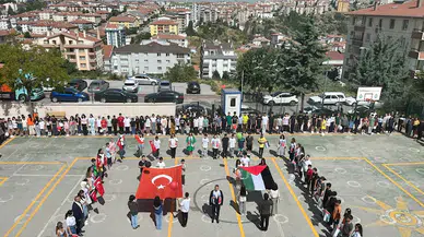 Karne alan öğrencilerden Filistinli çocuklara destek