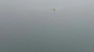 Aydın'da yangın söndürme uçağının burun kısmı su aldığı Bafa Gölü'ne battı / Ek fotoğraflar