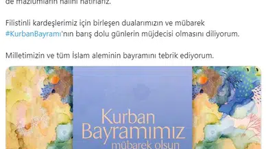 Emine Erdoğan: Kurban Bayramı'nın, barış dolu günlerin müjdecisi olmasını diliyorum