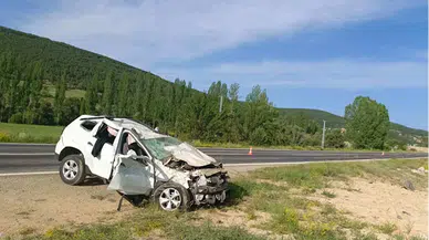 Gümüşhane'de otomobilin devrildiği kazada 5 kişi yaralandı