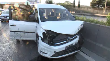 İstanbul-Bayrampaşa'da O-3 Bağlantı Yolu'nda kaza 