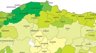 Samsun, Ordu, Giresun, Trabzon, Rize ve Artvin'de başlayacak, gece Erzincan ve Erzurum'a kayacak dikkat