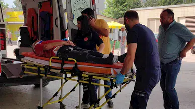 İçecek fabrikasında çalışırken, başına demir çubuk düşen işçi yaralandı 