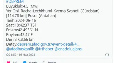 Gürcistan'da deprem! Türkiye'de de hissedildi