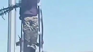 Kurban pazarında zabıta ile tartışıp kendini astı, çevredekiler kurtardı; olay anı kamerada (2)