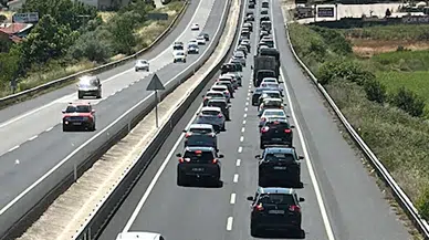 İstanbul-Tekirdağ yolu yine yoğun