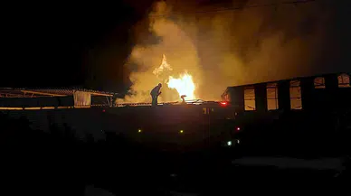 Adana'da palet fabrikasında yangın 