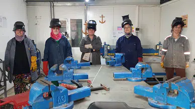 Zonguldak'ta eğitim alan kadınlar kaynak ustası olarak istihdam edilecek