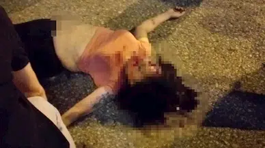 Ankara'da yolda yürürken düşen alkollü kadına otomobil çarptı