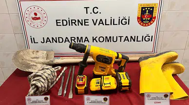 Edirne’de izinsiz define kazısına suçüstü 