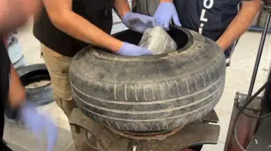 Yedek lastiğe gizlenen uyuşturucuyu 'Linda' buldu