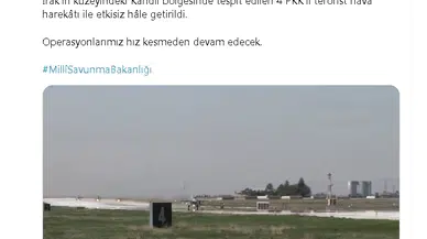 MSB: 4 PKK'lı terörist etkisiz hale getirildi