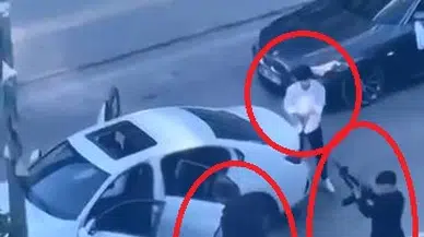 Düğün konvoyunda uzun namlulu silahla havaya ateş açtılar; o anlar kamerada