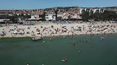 İstanbul - Büyükçekmece ve Menekşe Plajı'nda bayram tatili yoğunluğu
