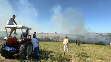  Tekirdağ'da yangında 200 dekar tarım alanı zarar gördü