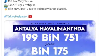 Antalya Havalimanı'nda yılın en yüksek yolcu sayısına ulaşıldı