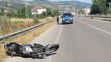 Samsun'da devrilen motosikletin sürücüsü öldü