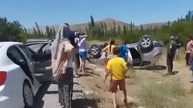 Otomobil takla attı; anne öldü, eşi ve kızı yaralandı