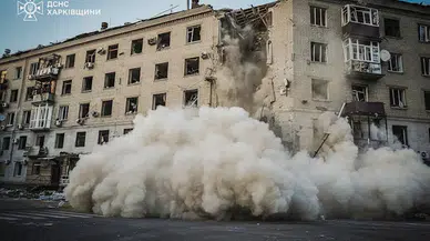 Rusya’da Harkiv’de konut binası vurdu: 2 ölü, 53 yaralı 