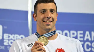 Milli yüzücü Emre, 'Avrupa' şampiyonu oldu