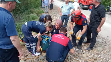 Ordu'da uçuruma düşen ATV'deki 2 kişi yaralandı