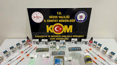 Düzce'de kaçak vücut geliştirme ürünleri ele geçirilen 2 kişiye adli işlem