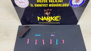 Düzce'de uyuşturucuyla yakalanan zanlı tutuklandı