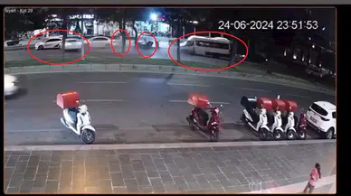 Park halindeki minibüs, ezilmelerini önledi; o anlar kamerada