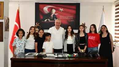 Sanat ve Müzik Dolu Ziyaret: Piyano Eğitmeni Tamara Tsotskolauri ve Öğrencileri Belediye Başkanı Bilgehan Erdem'i Ziyaret Etti