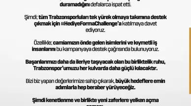 Trabzonspor'dan kenetlenme çağrısı