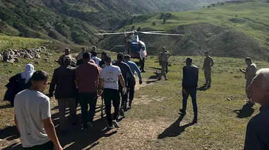 Bingöl'de arı sokması sonucu bilinç kaybı yaşayan hasta, ambulans helikopterle Erzurum'a götürüldü