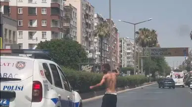 Bulvarda yürüyen kişi güçlükle ikna edildi