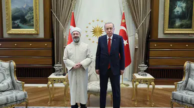 Cumhurbaşkanı Erdoğan, Diyanet İşleri Başkanı Erbaş ile görüştü