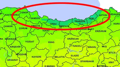 Rize çevreleri ile Artvin kıyılarına çok kuvvetli, Ordu ve Trabzon çevrelerinde kuvvetli vuracak. Herkes gelsin öğrensin