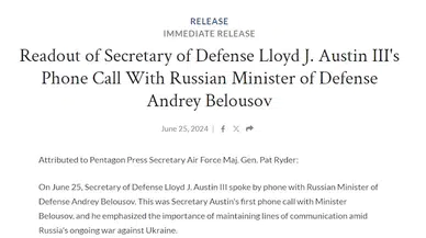 ABD Savunma Bakanı Austin, Rus mevkdaşı Belousov ile görüştü