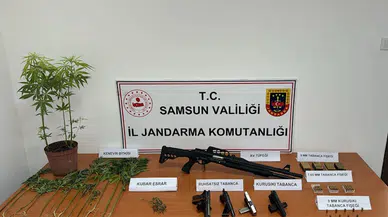 Samsun'da uyuşturucu ve silah operasyonunda 2 kişi yakalandı 