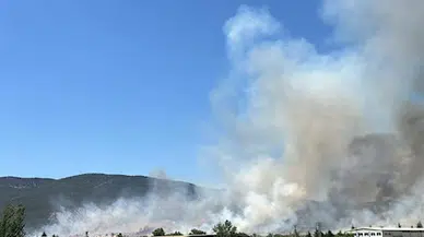 Isparta'da tarla yangını