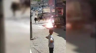 Şanlıurfa’da kopan kablolar mahallede korku yarattı