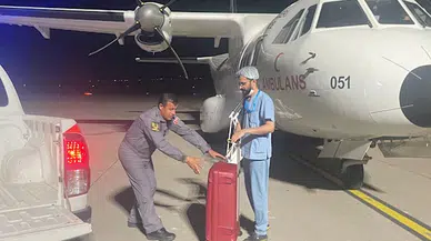 Nevşehir'deki kalp grefti, ambulans uçakla Ankara'ya getirildi