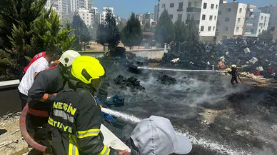Mersin'de inşaatta çıkan yangın söndürüldü