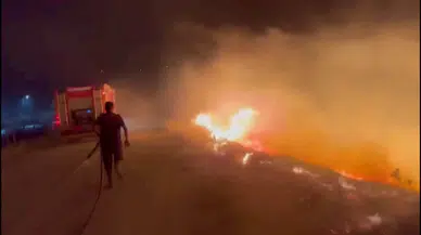 Kahramanmaraş'taki anız yangını 5 saatte söndürüldü