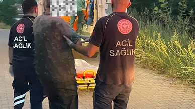  Dereye düşen vatandaşı itfaiye ekipleri kurtardı