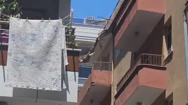 İstanbul - Bahçelievler'de 4 katlı binanın çatısında çökme-1