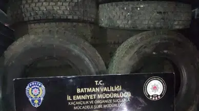 Batman’da 44 gümrük kaçağı kamyon lastiği ele geçirildi