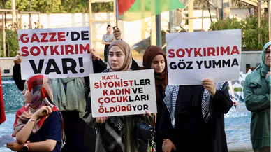 Trabzon'da İsrail'in Gazze'ye yönelik saldırıları protesto edildi