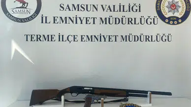 Terme'de şok uygulamada 2 ruhsatsız silah ele geçirildi