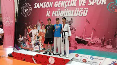 Bafra Gençlik Merkezi tekvando sporcuları 9 madalya kazandı